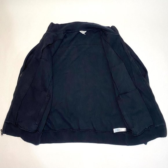 Calvin Klein Dark Blue Knit Full Zip Mock Neck Pockets Jacket Men's Size M - Picture 2 of 10